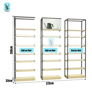 Estantes de Exhibición de Ventana para Minoristas de Una Cara, Modernos, de Acero y MDF, Resistentes, Fáciles de Instalar, para Tiendas de Artículos para el Hogar, por Shunying - Product Image 4