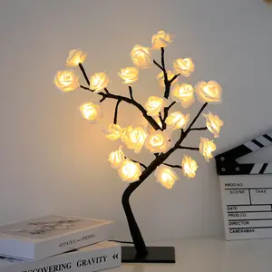 Modern Style Birch Tree With Led Light Coconut Lamp Rose Hug Lighting Lighted Outdoor For Party