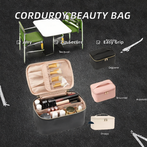 Sac de rangement cosmétique de voyage pliable en cuir respirant Makeway <span class=keywords><strong>MKW</strong></span> 6042 pour femme avec fermeture éclair personnalisée - Product Image 2