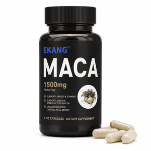 Ekang Private Label Maca 1500mg Capsules 90 Count Dietary <b>Supplement</b> Natural Energy Support Promotion Development - Product Image 1