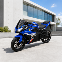 Moto électrique pour adultes 120 km/h avec moteur sans balais 3000W, batterie lithium 72V, carrosserie sport et freins à disque avant/arrière