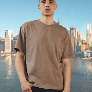 Venta al por mayor peso pesado de gran tamaño de los hombres camiseta personalizada Streetwear gráfico Drop Shoulder Boxy Fit 100% algodón DTG estampado - Product Image 2