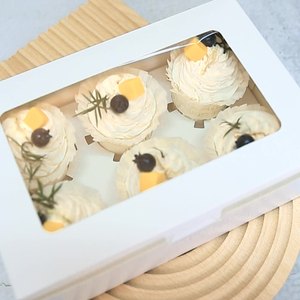 Tái chế có thể gập lại bánh bao bì hộp với cửa sổ trong suốt tùy chỉnh in ấn (Matt Cán dập nổi) bán buôn - Product Image 1