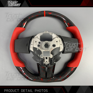 Volant personnalisé en fibre de carbone pour <span class=keywords><strong>Ford</strong></span> <span class=keywords><strong>Mustang</strong></span> S197 modèles 2005-2014 <span class=keywords><strong>GT</strong></span> 500 500KR Shelby Super Snake – Amélioration de l'intérieur de la voiture - Product Image 5