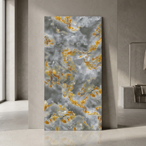 Marcos Black Marble Look Porcelain Tiles 600x1200mm Glossy Glaze for Wall Floor Interiors - Product Image 3