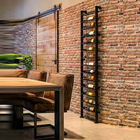 Étagère murale en métal pour la présentation de vin, présentoir de vente au détail pour les magasins de spiritueux, pour bar