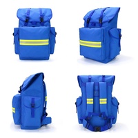 Sac de Secours Kit de Sécurité Incendie Sac à Dos de Survie Secours en Cas de Catastrophe Sac Médical avec Sangle Réfléchissante pour Pompier, Maison