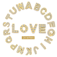 EMANCO Bijoux de luxe tendance en acier inoxydable avec zircon, pendentif 26 lettres A-Z, accessoire pour la fabrication de colliers, vente en gros et dropshipping