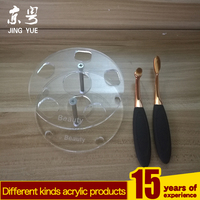 Présentoir Moderne de Luxe Écologique en Acrylique Transparent PMMA Personnalisable, Support Pliable pour Maquillage, Séchoir à Pinceaux Cosmétiques Recyclable