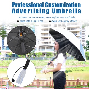 Battery Rechargeable Fan <b>Umbrella</b> 46inch <b>Umbrellas</b> with Fan and Water Mist Cool in Hot Weather - Product Image 4