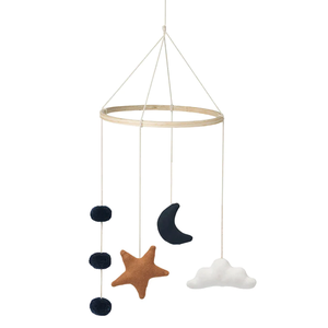 Juguetes Montessori para Bebés, Juguetes de Madera Natural, Clásico Móvil de Madera con Diseño de Rosa, Dinosaurio, Observación de Estrellas y Luna - Product Image 3