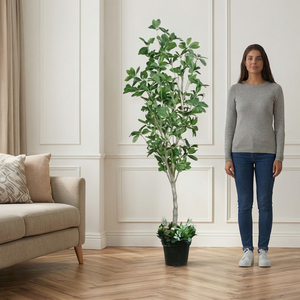 <b>Artificial</b> Green Schefflera Plant Indoor Decorative Potted <b>Tree</b> Premium Home Office Hotel Lobby Event Decoration Greenery - Product Image 5