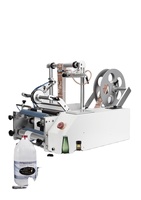 Applicateur d'étiquettes semi-automatique pour petit volume de 10ml à 500ml Bouteilles pulvérisatrices rondes et carrées Emballage de canettes en métal et en verre