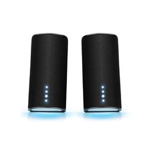 Premium 2.0 USB alimentato da altoparlanti per PC con illuminazione a LED salvaspazio suono Stereo e Base antiscivolo per Gaming e musica - Product Image 1