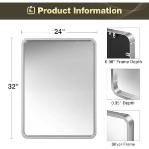 Miroir mural décoratif moderne de qualité supérieure avec cadre durable de différentes formes pour la décoration d'hôtel de bureau à domicile - Product Image 6