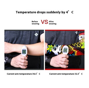 Manchons de compression personnalisables pour bras, motif drapeau crâne et camouflage numérique, protection UV, rafraîchissants, pour basketball et cyclisme - Product Image 2