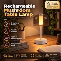 Lampe de table rétro à commande tactile sans paliers, trois couleurs, à intensité variable, de haute qualité, pour chambre à coucher, chambre d'enfant, salle de jeux, lampe de table LED