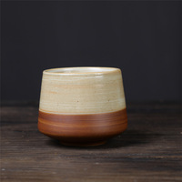 Tasse à café en grès rétro japonaise, poterie grossière vintage colorée, sans anse, vaisselle en céramique, ensemble de tasses à matcha, tasse à thé