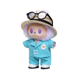 เสื้อผ้าตุ๊กตาลาบูบู สไตล์เกาหลี ชุดสี่ชิ้น สีน้ำเงิน พร้อมหมวกเดซี่และแว่นตา สำหรับเด็กอายุ 8-13 ปี แบบ unisex - Product Image 5
