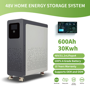 Batería de <span class=keywords><strong>Litio</strong></span> Lifepo4 de 51.2V 600Ah 30KWh para Almacenamiento de Energía Solar <span class=keywords><strong>Fotovoltaica</strong></span> para el Hogar, con Ruedas y Pantalla Táctil Móvil - Product Image 1