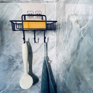 Stainless Steel Punch-Free Modern Suction Cup Wall-Mounted Soap Rack for Bathroom <b>Drain</b> Hook - Product Image 3