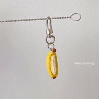 Porte-clés créatif en peluche courte banane demi-pelée, breloque fruit 3D style snack, pendentif pour sac d'étudiant, 31-50cm, cadeau pour meilleure amie et couple