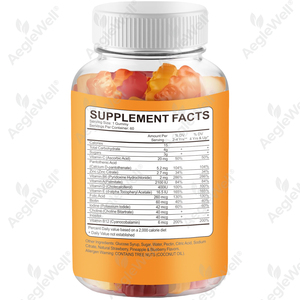 Gummies multivitaminées halal <span class=keywords><strong>pour</strong></span> enfants Aegelwell, adaptées aux végétariens, favorisent la croissance, l'immunité, <span class=keywords><strong>les</strong></span> <span class=keywords><strong>os</strong></span> et l'énergie, sans gélatine - Product Image 2