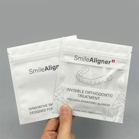 Sachet refermable transparent personnalisé pour aligneurs dentaires, pochette orthodontique en plastique pour appareils dentaires invisibles, emballage à fermeture éclair, sac de rangement pour gouttières.