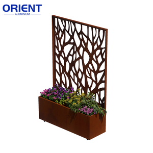 ตู้เก็บของกลางแจ้งทันสมัย ทำจากโลหะชุบสังกะสี กระถางปลูกต้นไม้ยกพื้นสำหรับสวน - Product Image 4