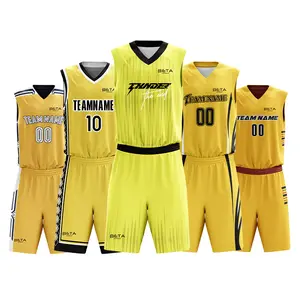 Custom Fully Sublimation Reversible Basketball Uniform Dresses Jersey And Shorts Custom Basket Ball Clothing Teamwear