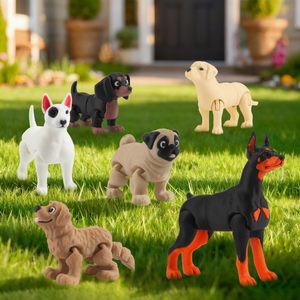 Set de 12 Modelos de Perros 3D Vashine, Juguetes Educativos Creativos y Divertidos para Niños, Perros Flexibles Impresos en 3D, Decoración para el Hogar, Juguetes para Niños - Product Image 2