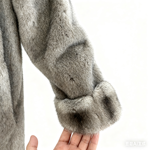 <span class=keywords><strong>Cappotto</strong></span> da <span class=keywords><strong>Donna</strong></span> Elegante e Scolpito in Pelliccia di <span class=keywords><strong>Visone</strong></span> Liscia di Lusso, Lungo, Versatile per l'Inverno e Prima Scelta per Natale - Product Image 5