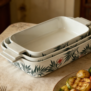 Juego de Tres Moldes para <span class=keywords><strong>Pan</strong></span> de Cerámica con Diseño Fresco y Moderno. Recipiente Rectangular Resistente al Calor para Hornear - Product Image 6