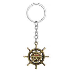 ZRM Collana con Ciondolo in Lega di Zinco a Tema Anime Vintage Pirata Luffy Ace Barbabianca <span class=keywords><strong>per</strong></span> Bambini, con Catena a Corda e Set Portachiavi - Product Image 2