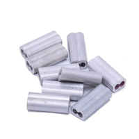 Pure aluminium elektrische omheining krimphuls met dubbele opening voor stalen draadverbinding, anti-deformatie compressiehuls