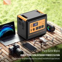 Estación de Energía Portátil de 2400W con 6000 Ciclos, Generador Solar con Función UPS, Puertos USB-C y AC para Emergencias y Uso en Exteriores