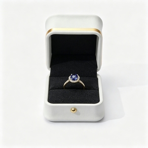 Bespoke PU Leather <b>Ring</b> <b>Box</b> Custom Logo Rigid PU Jewelry Gift Case Wholesale Manufacturer for High End Jewelry Brand Boutique - Product Image 3