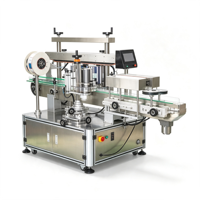 Machine d'étiquetage automatique électrique à double/simple face haute productivité pour bouteilles et boîtes en plastique/verre