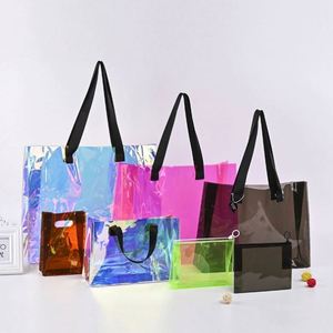 Sac cadeau en PVC transparent imperméable personnalisé de haute qualité, sac de plage en PVC transparent, sac de shopping avec logo - Product Image 5
