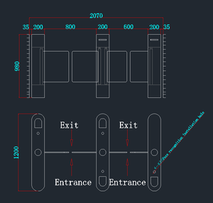 Puerta de torniquete de barrera oscilante óptica automática de control de acceso de código QR de salida de entrada de gimnasio de alta seguridad - Product Image 2
