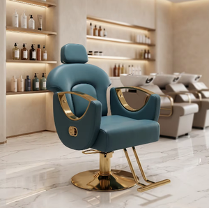 Conjunto de Muebles de Salón de Belleza 2026 de Gran Venta con Espejo, Silla de Barbero, Carrito Auxiliar y Lavacabezas - Product Image 3