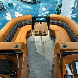 2027 Kinocean Wholesale Price Luxury Pontoon Boat 12 Person Sport Yacht with Lounge Seats Sport Arch for USA Australia - Product Image 6