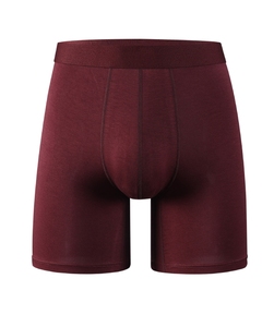 Caleçons longs pour hommes en fibre <span class=keywords><strong>de</strong></span> bambou, taille XL, mi-haute, noirs, tricotés, antibactériens, pour le sport et les loisirs - Product Image 6