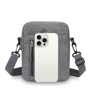 Men's Chest <b>Bag</b> Nylon Waterproof Small Crossbody <b>Bag</b> For Everyday Use Gray - Product Image 3