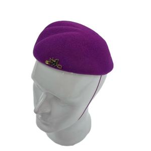 Middle East UAE Airline Stewardess <strong>Wool</strong> Rabbit Tactical Felt Beret <strong>Marine</strong> Hat Uniform Hat - Product Image 2