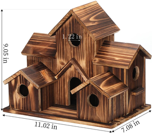 Junji Custom Eco Opknoping Hout Vogelkooi Hout Klein Dier Huis Grote Outdoor Volière Vogelkooi Met Nestkast - Product Image 6