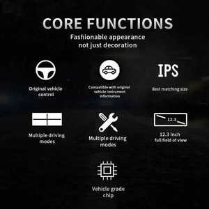 หน้าจอแสดงผลขนาด 12.3 นิ้ว สำหรับรถยนต์โตโยต้า ปราโด 120 ปี 2004-2009 ชุดมาตรวัดความเร็ว รองรับ Carplay จอแสดงผลเสมือนจริง ชุดมาตรวัดหน้าปัดรถยนต์ จอ LCD ดิจิตอล - Product Image 4