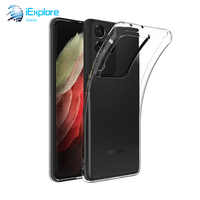IExplore Soft Crystal Clear Transparent 2mm TPU Phone Case avec Fingerprint Proof Spot pour Samsung Galaxy S25 Ultra