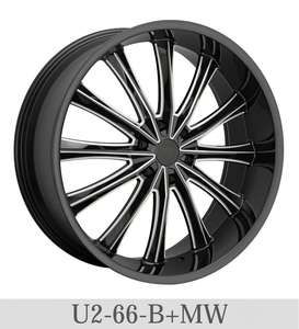 Preto Acabado <span class=keywords><strong>22</strong></span> 24 Polegada 6x114.3 6x139.7 Carro De Alumínio Personalizado Rodas Jantes para SUV/Pickup Truck - Product Image 5