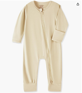 Personalización <span class=keywords><strong>de</strong></span> Fábrica |   Pijama <span class=keywords><strong>de</strong></span> Bambú para Bebé con Puños para Manoplas y Cremallera Bidireccional, Mameluco para Bebés Niños y Niñas <span class=keywords><strong>de</strong></span> 0 a 24 <span class=keywords><strong>Meses</strong></span> - Product Image 1